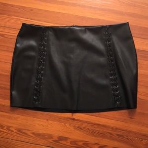 Faux Leather Skirt